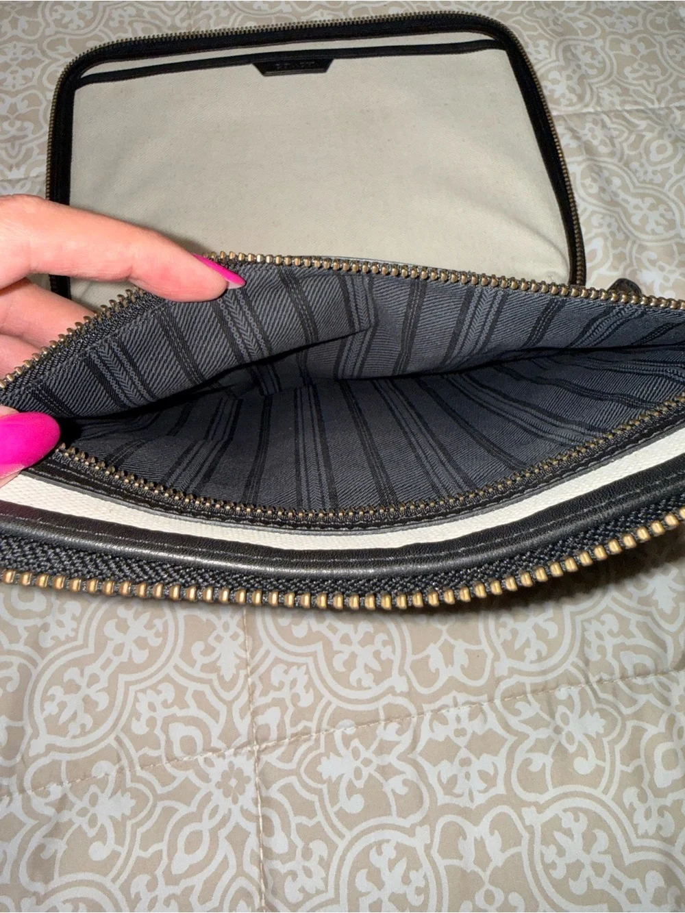 Coach Black Leather Laptop Portfolio Case